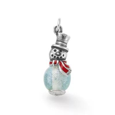 Enamel Snowman Art Glass Charm Product Image