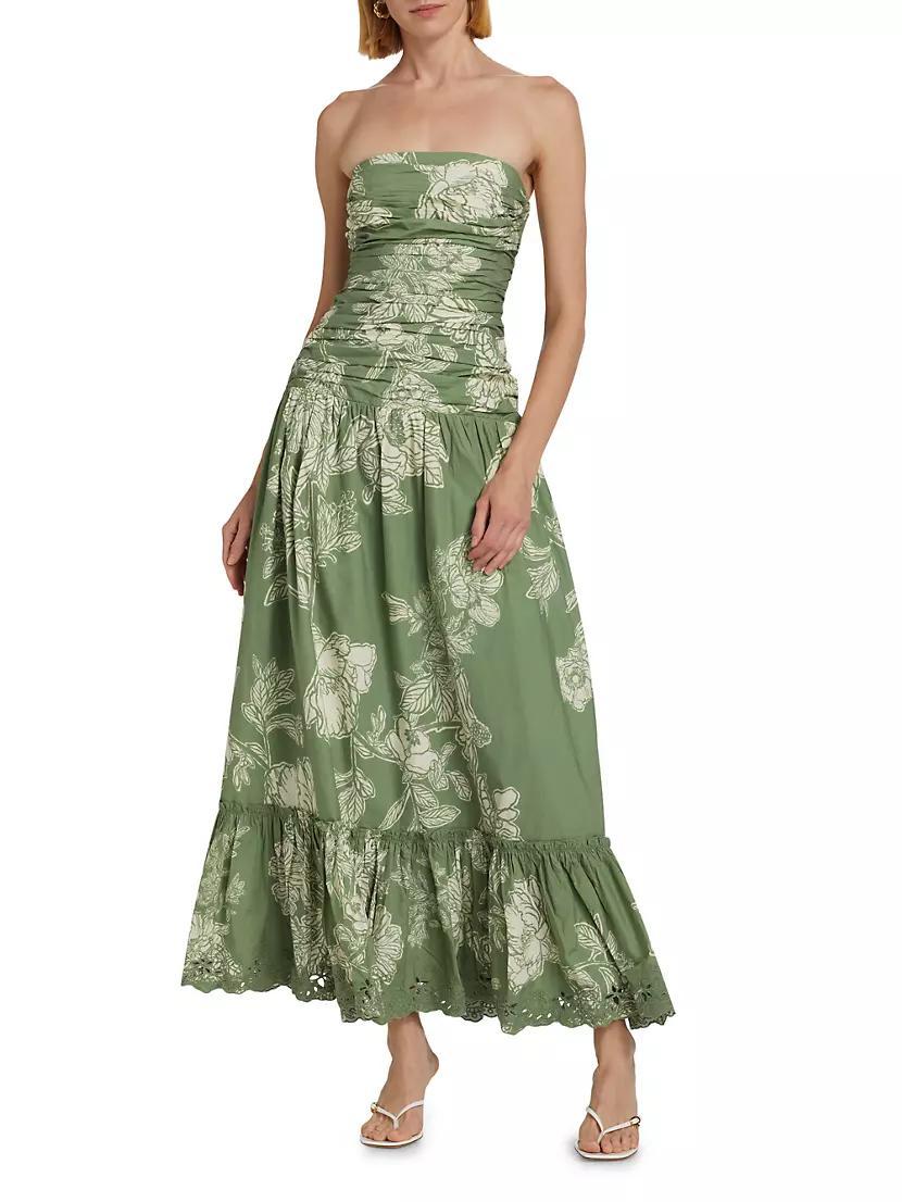 Floral Cotton Off-The-Shoulder Maxi Dress Product Image