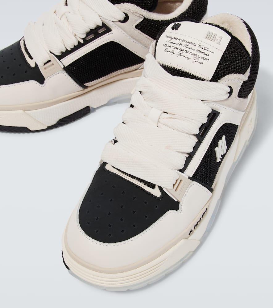 AMIRI Ma-1 Leather And Mesh Sneakers In White,black Product Image