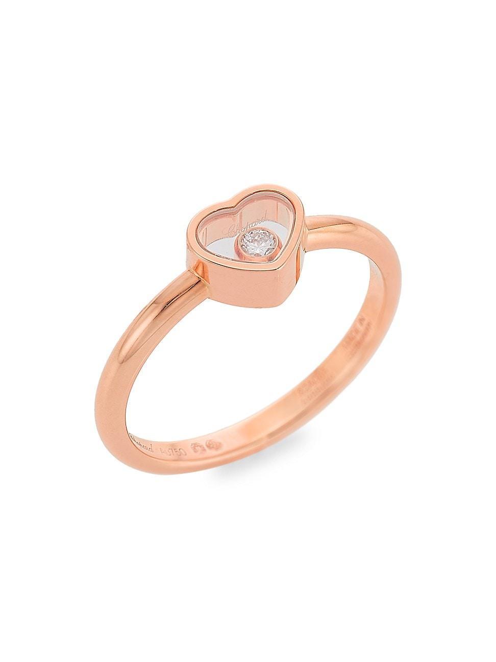 Womens My Happy Hearts 18K Rose Gold & Diamond Ring Product Image