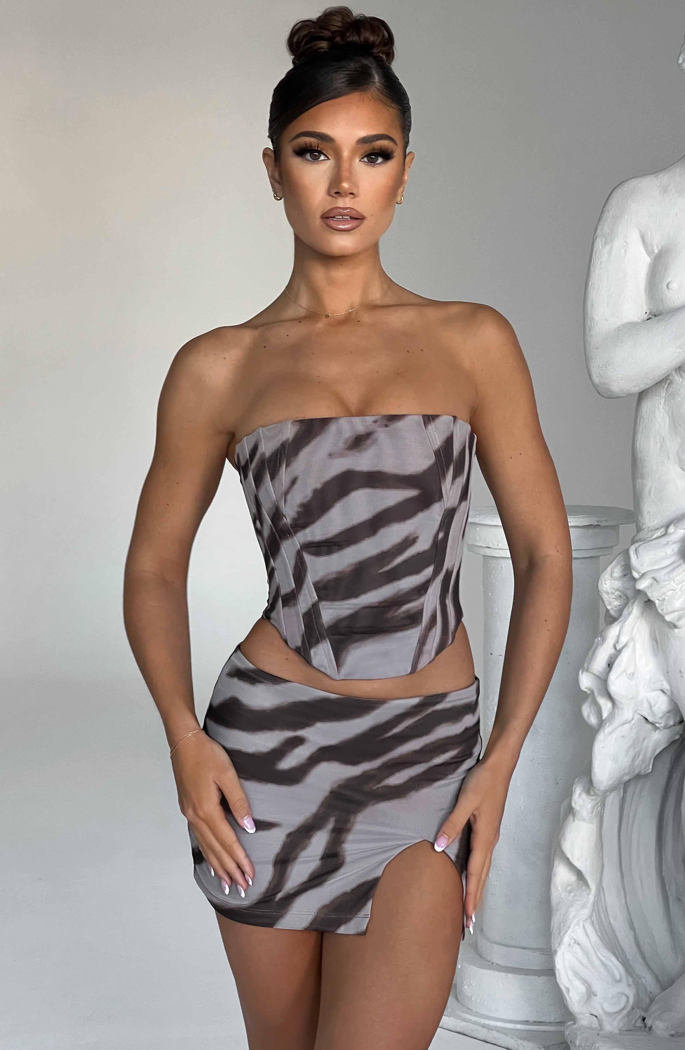 Cami Corset - Zebra Print Product Image