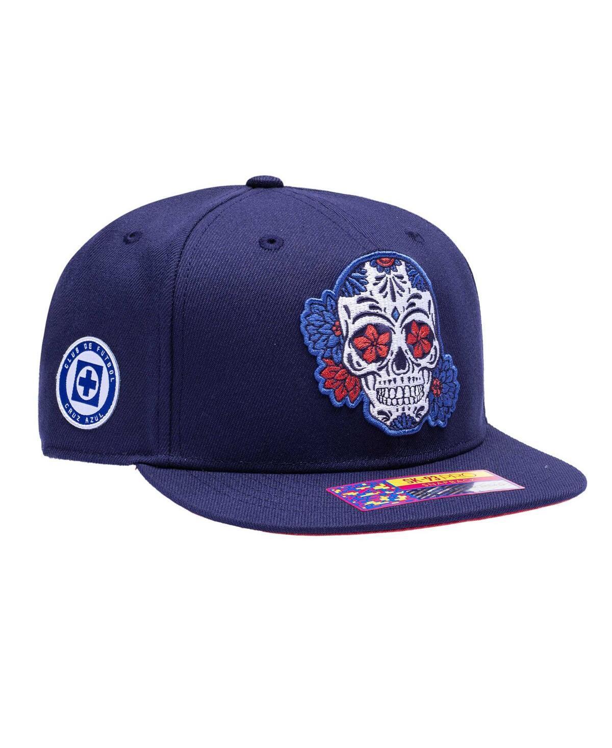 Mens Blue Cruz Azul Me Da Mi Calaverita Snapback Hat Product Image