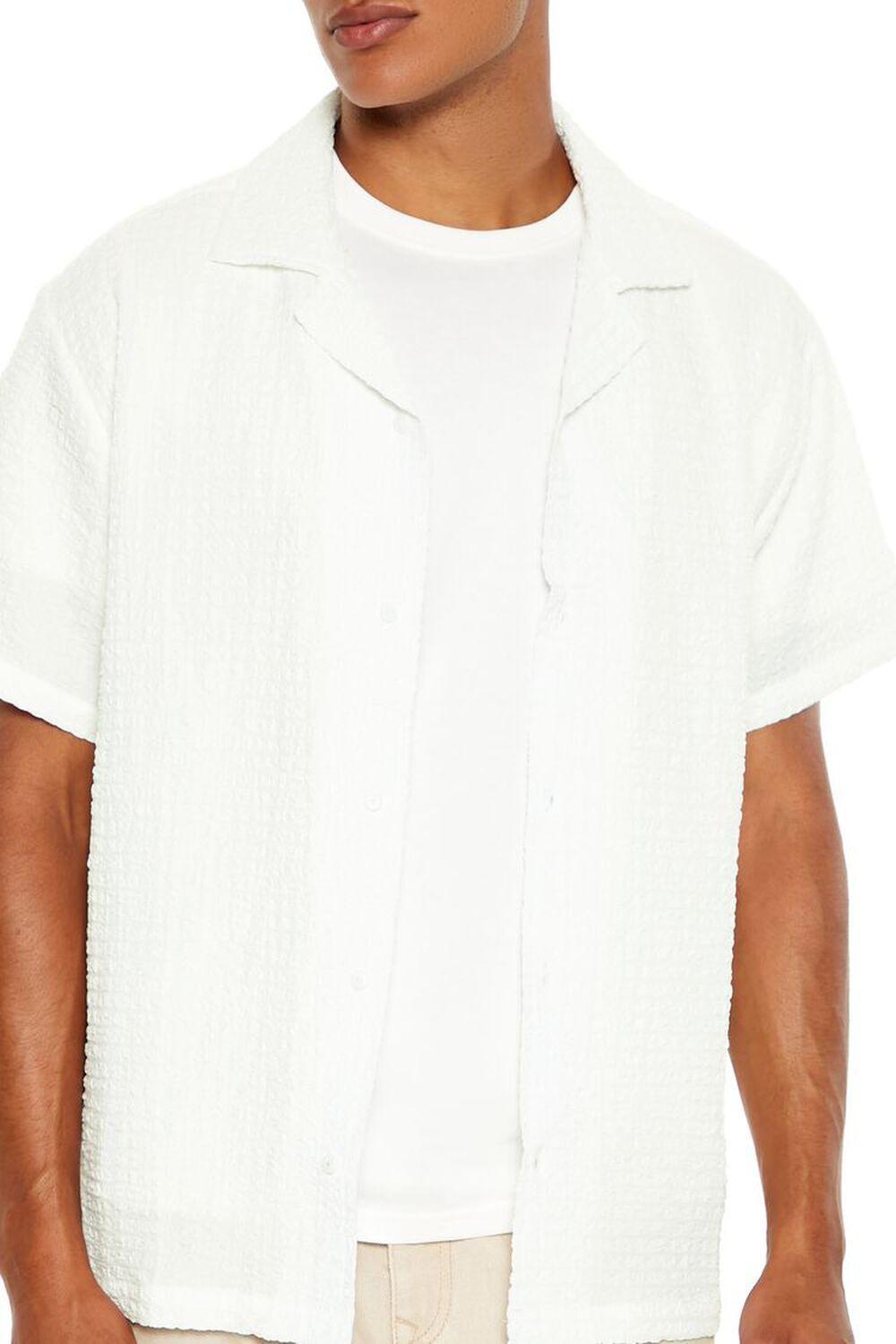 Textured Cuban-Collar Shirt | Forever 21 Product Image