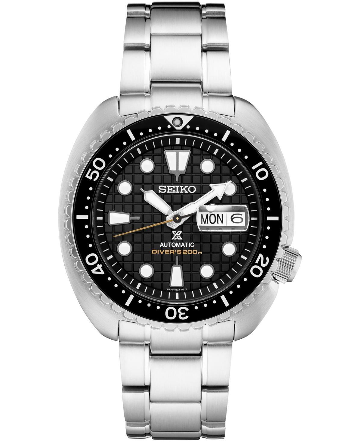 Seiko Mens Automatic Prospex Diver Black Silicone Strap Watch 45mm Product Image