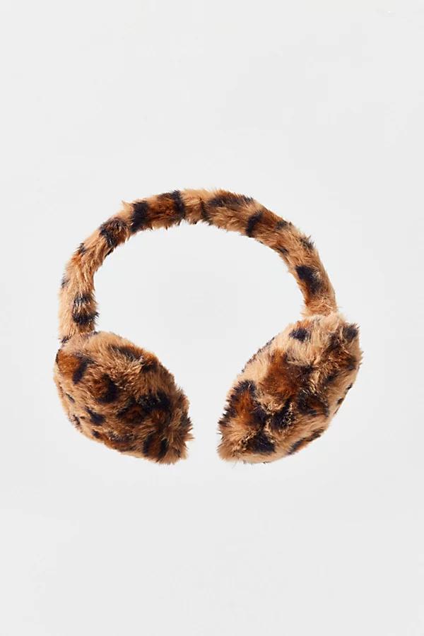 Heart Faux Fur Earmuffs Womens at Urban Outfitters Product Image