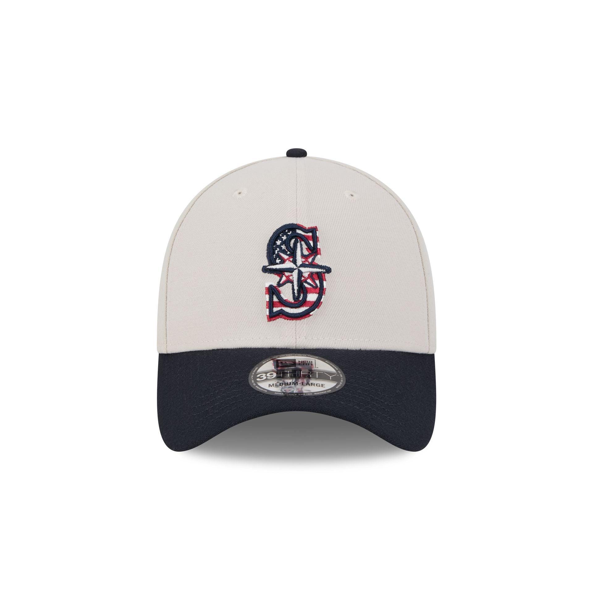 Seattle Mariners Independence Day 2024 39THIRTY Stretch Fit Hat Male Product Image