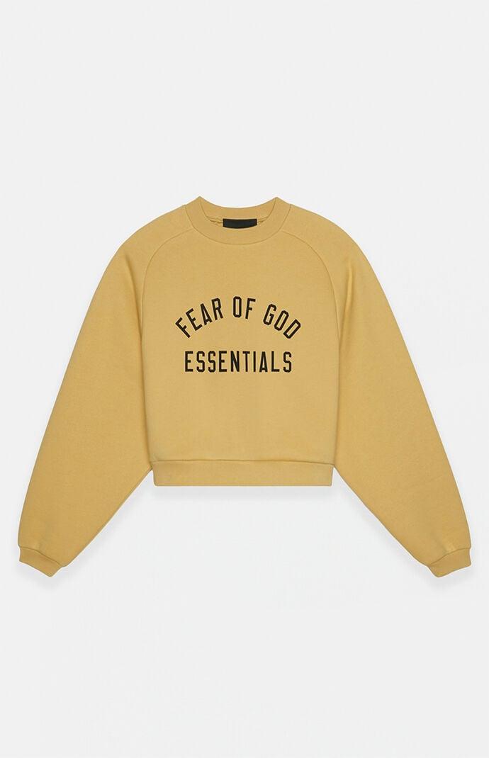 Fear of God Essentials Womens Fleece Cropped Crew Neck Sweatshirt - product image