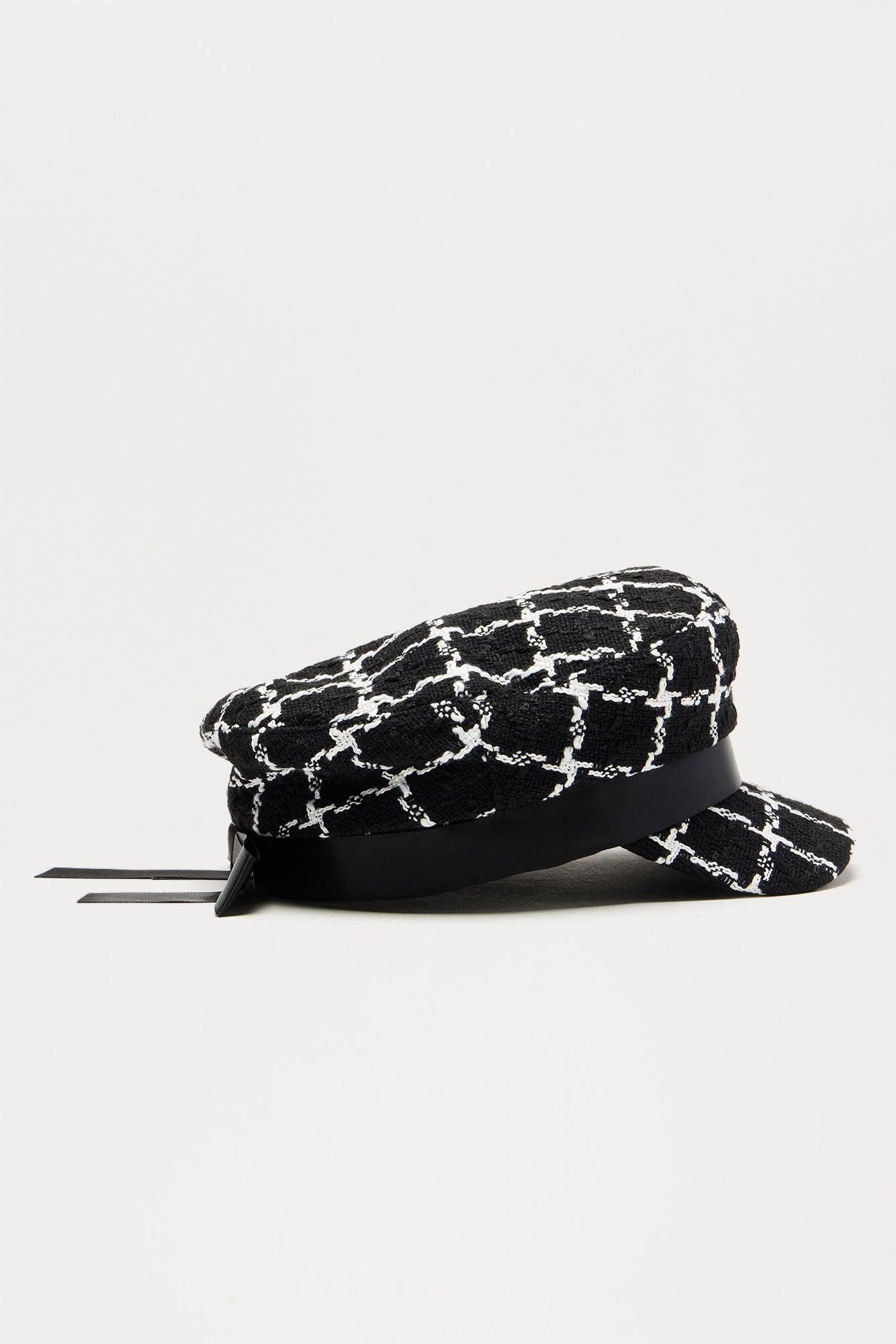 Classic Coco Cabbie Hat - Black/White Product Image