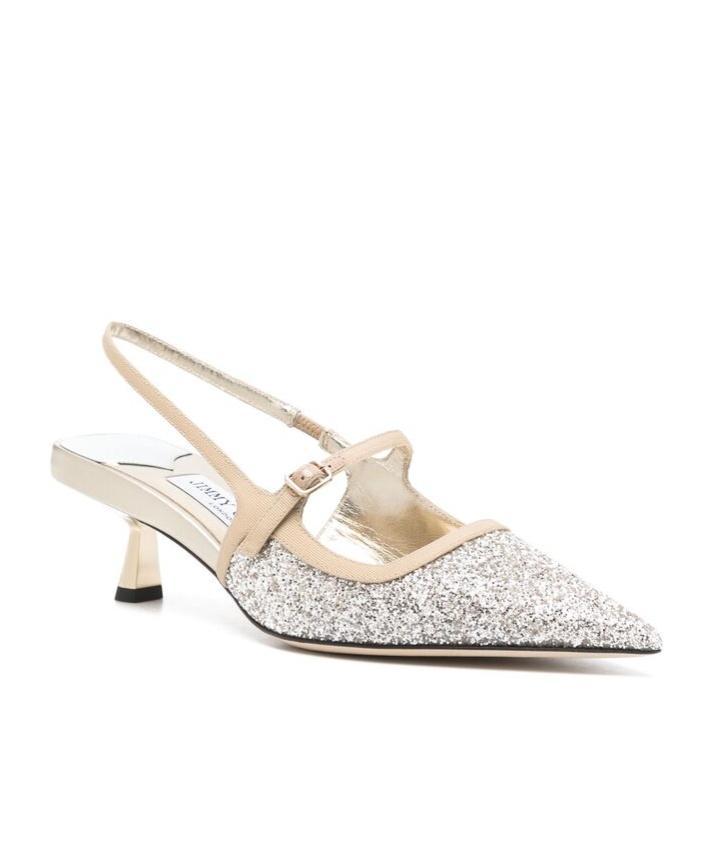 JIMMY CHOO 45mm Didi Pumps In Gold Product Image