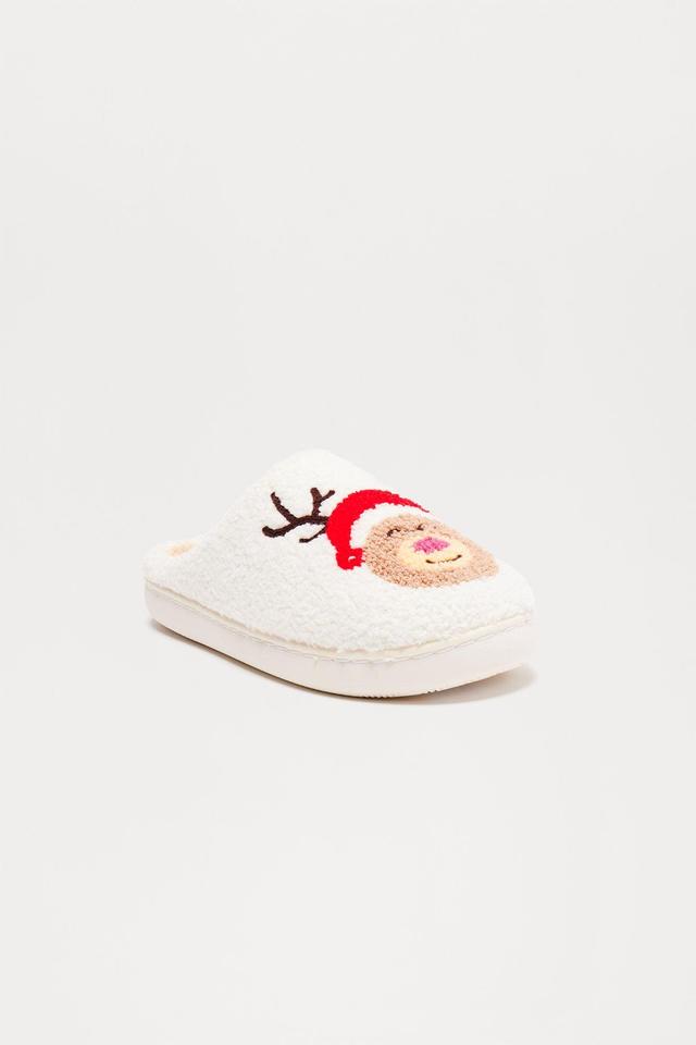 Santa's Reindeer Slippers - Red/combo Product Image