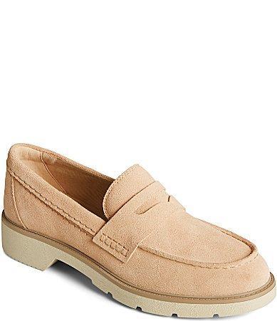 Sperry Womens Wells Suede Penny Loafers Product Image