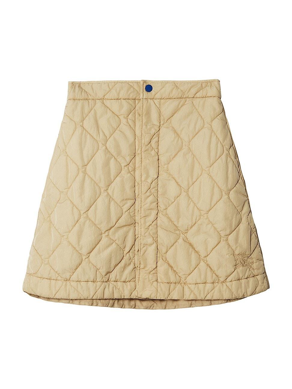 Womens Quilted A-line Miniskirt Product Image