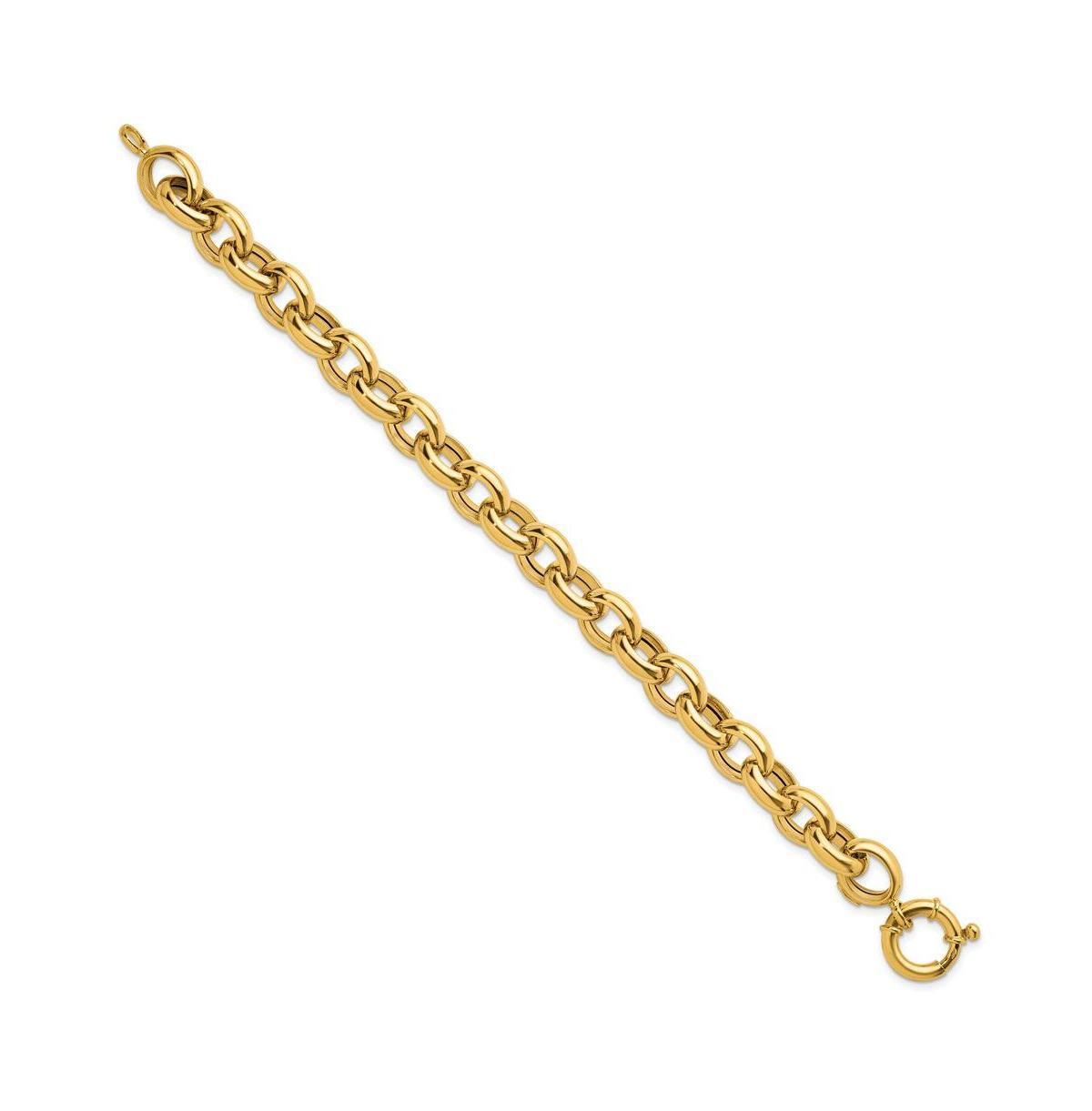 Diamond2Deal 18k Yellow Gold Open Link Cable Chain Bracelet for women Product Image