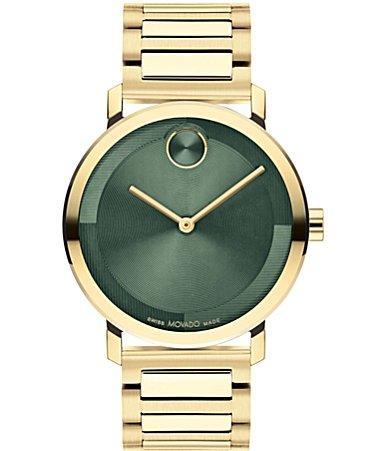 Movado Mens Bold Evolution 2.0 Quartz Analog Light Gold Tone Stainless Steel Bracelet Watch Product Image