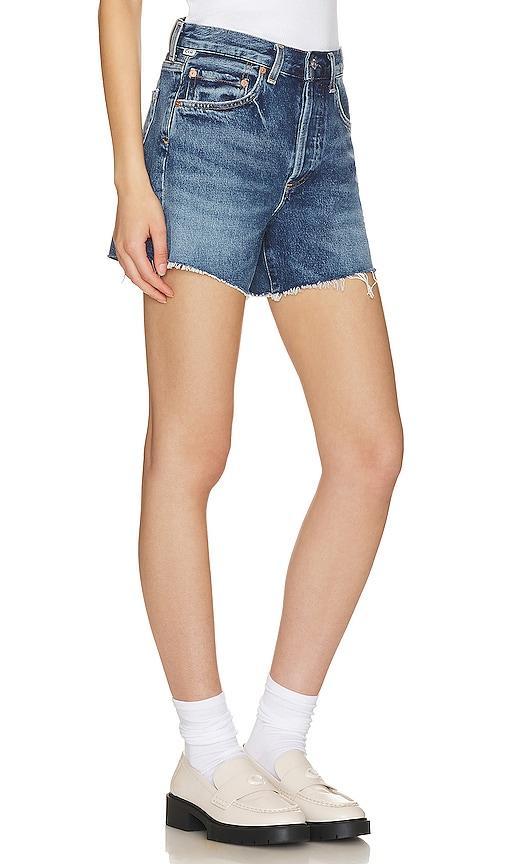 Citizens of Humanity Annabelle Raw Hem High Waist Mid Length Organic Cotton Denim Shorts Product Image