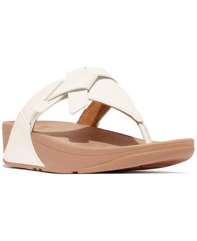 FitFlop Womens Lulu Folded Knot Leather Toe-Post Sandals Product Image