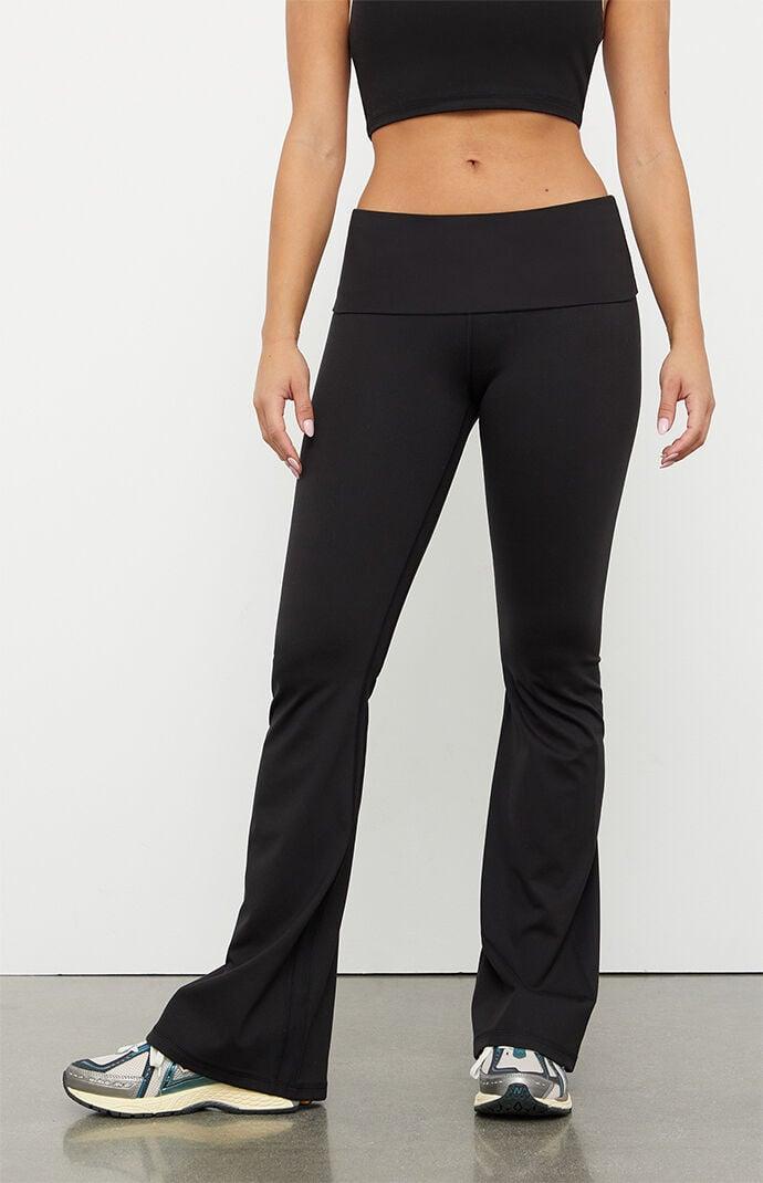 PAC 1980 Women's PAC WHISPER Active Fold-Over Waistband Flare Yoga Pants Product Image