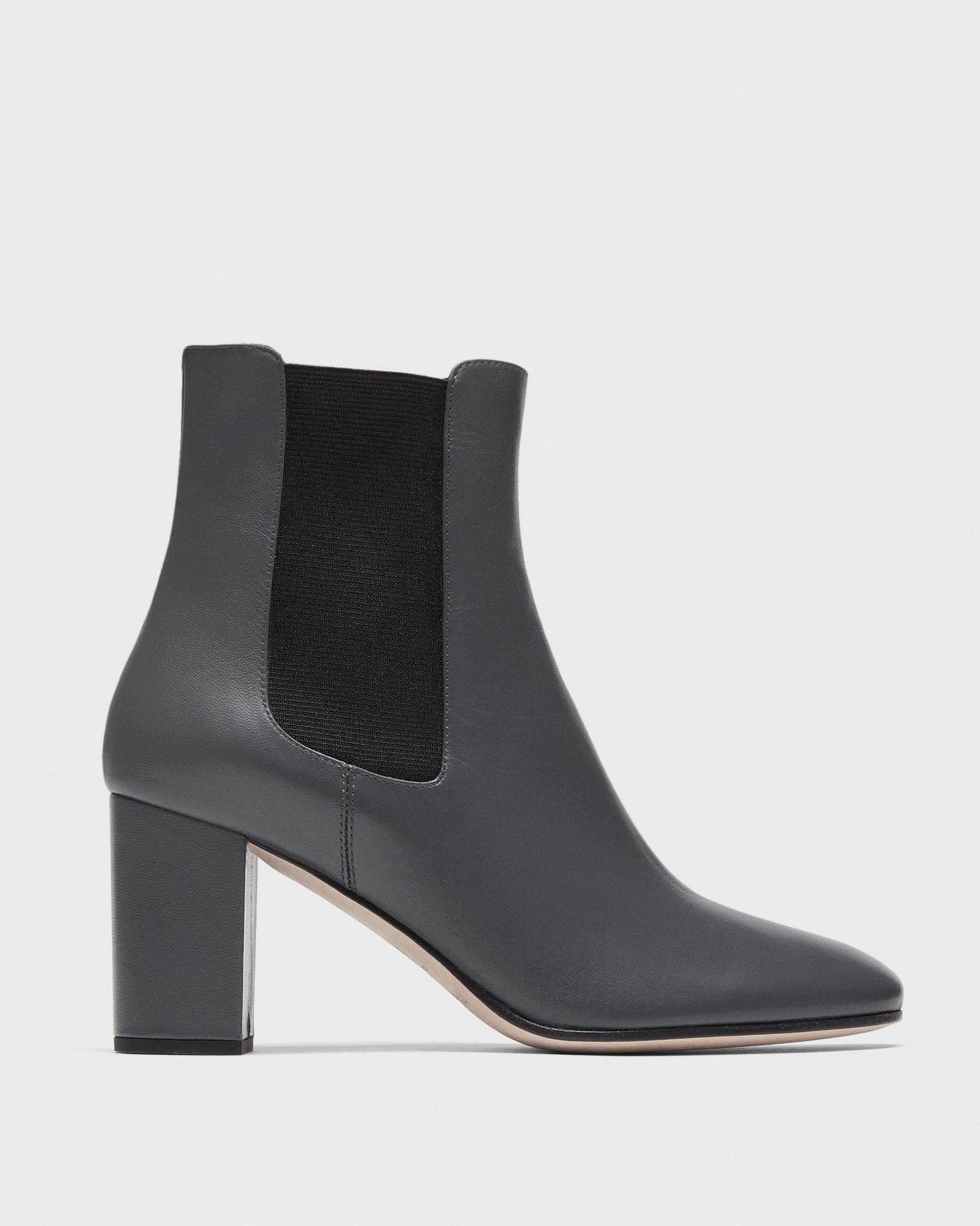 Block Heel Chelsea Bootie in Leather Product Image