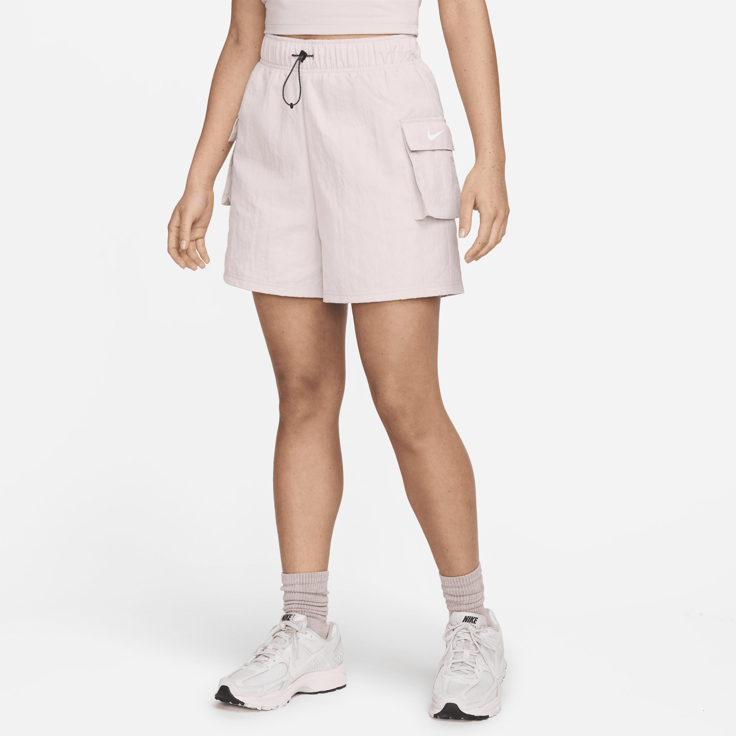 Womens Nike Sportswear Essential Woven High-Rise Shorts Product Image