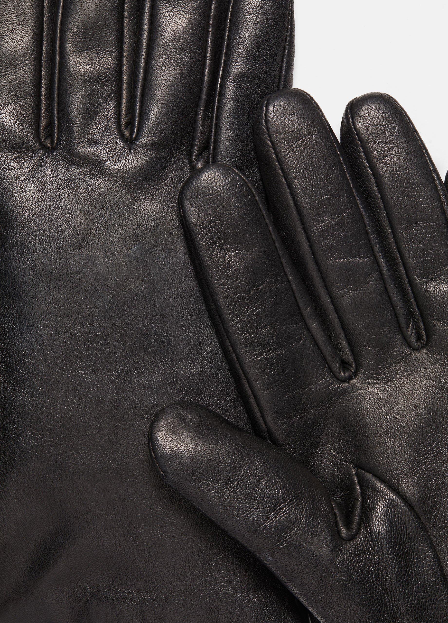 Cashmere-Lined Short Leather Glove Product Image