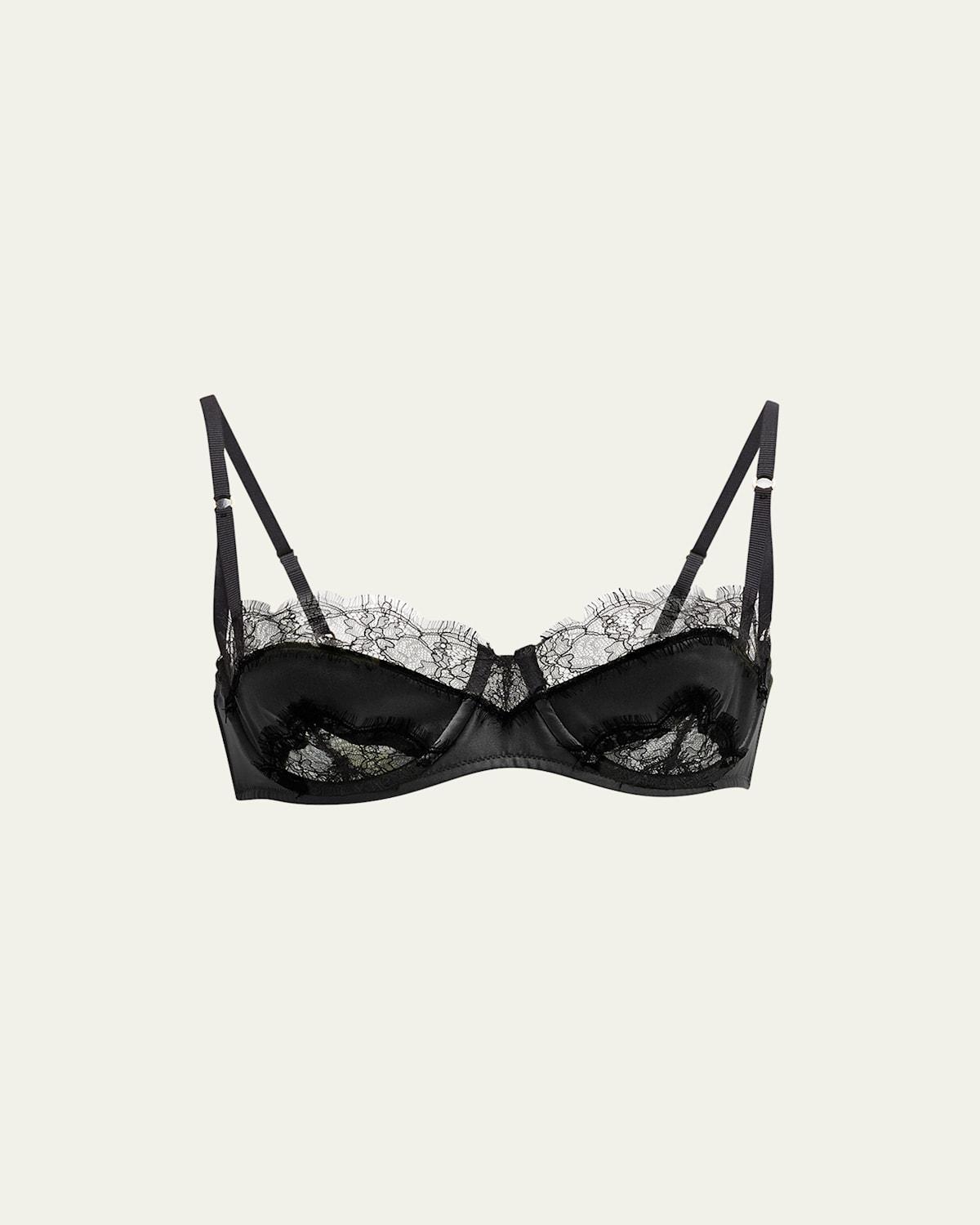 Womens Lace Inset Balconette Bra Product Image