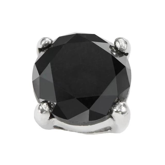 Stainless Steel 1-ct. T.W. Black Diamond Stud Earring, Womens Product Image