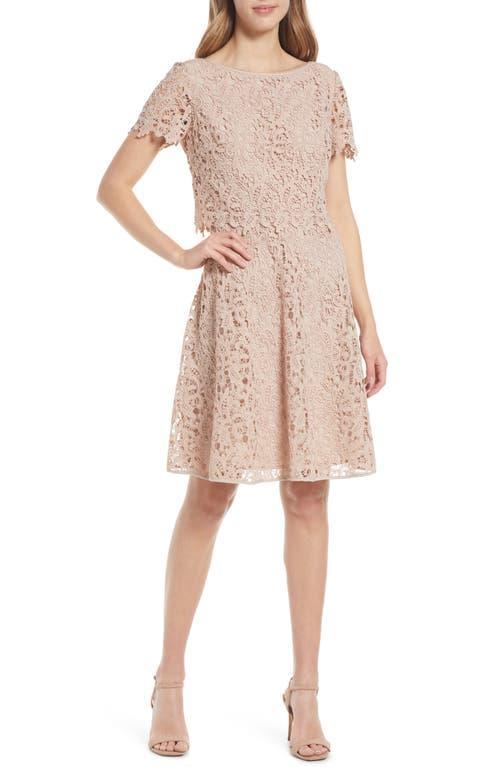 Shani Popover Lace Fit & Flare Dress Product Image