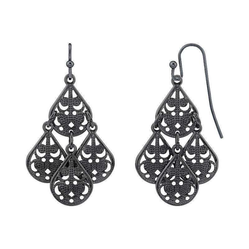 2028 Pear Shaped Filigree Drop Earrings Product Image