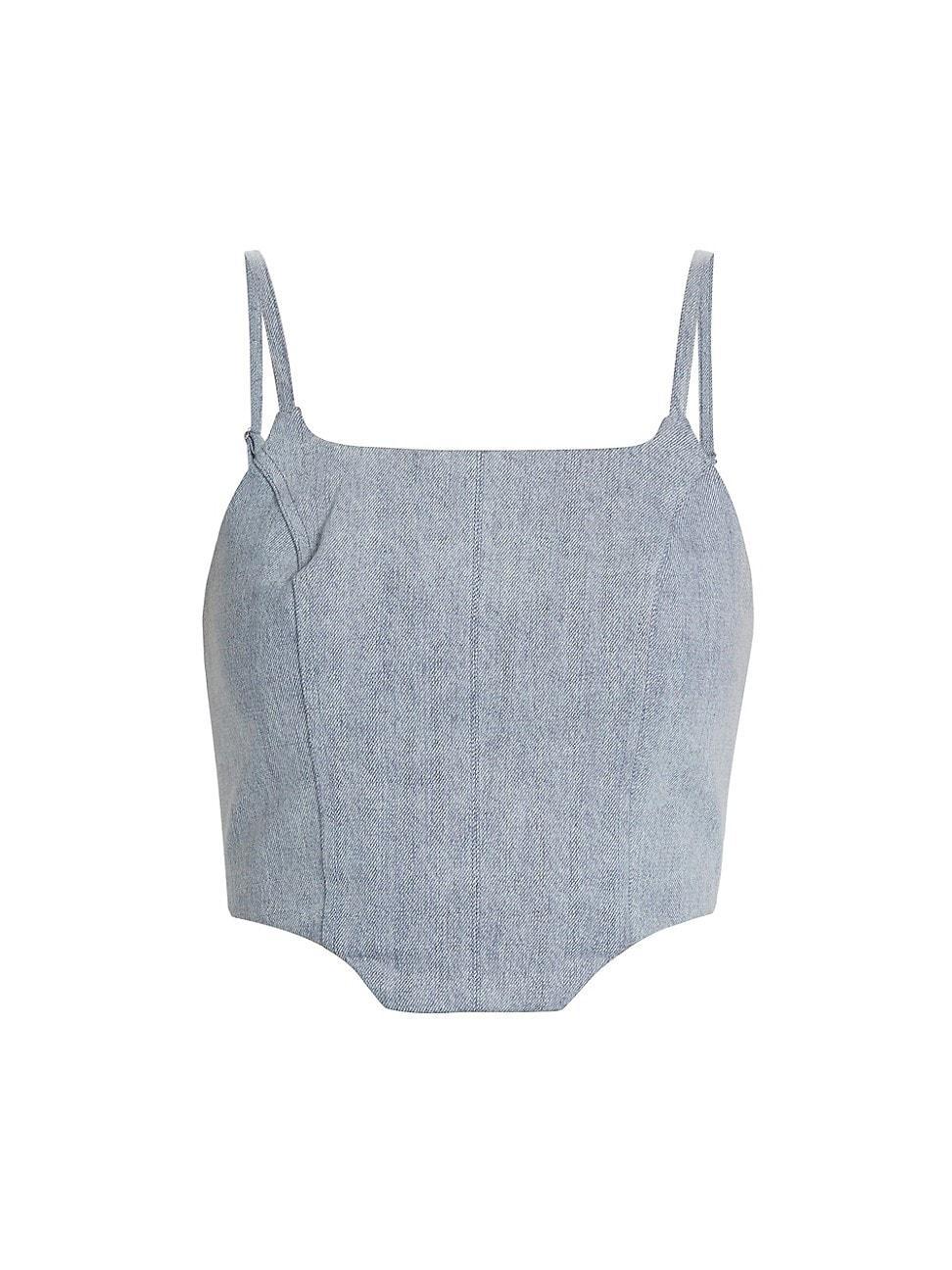 Womens Bea Denim Crop Top Product Image