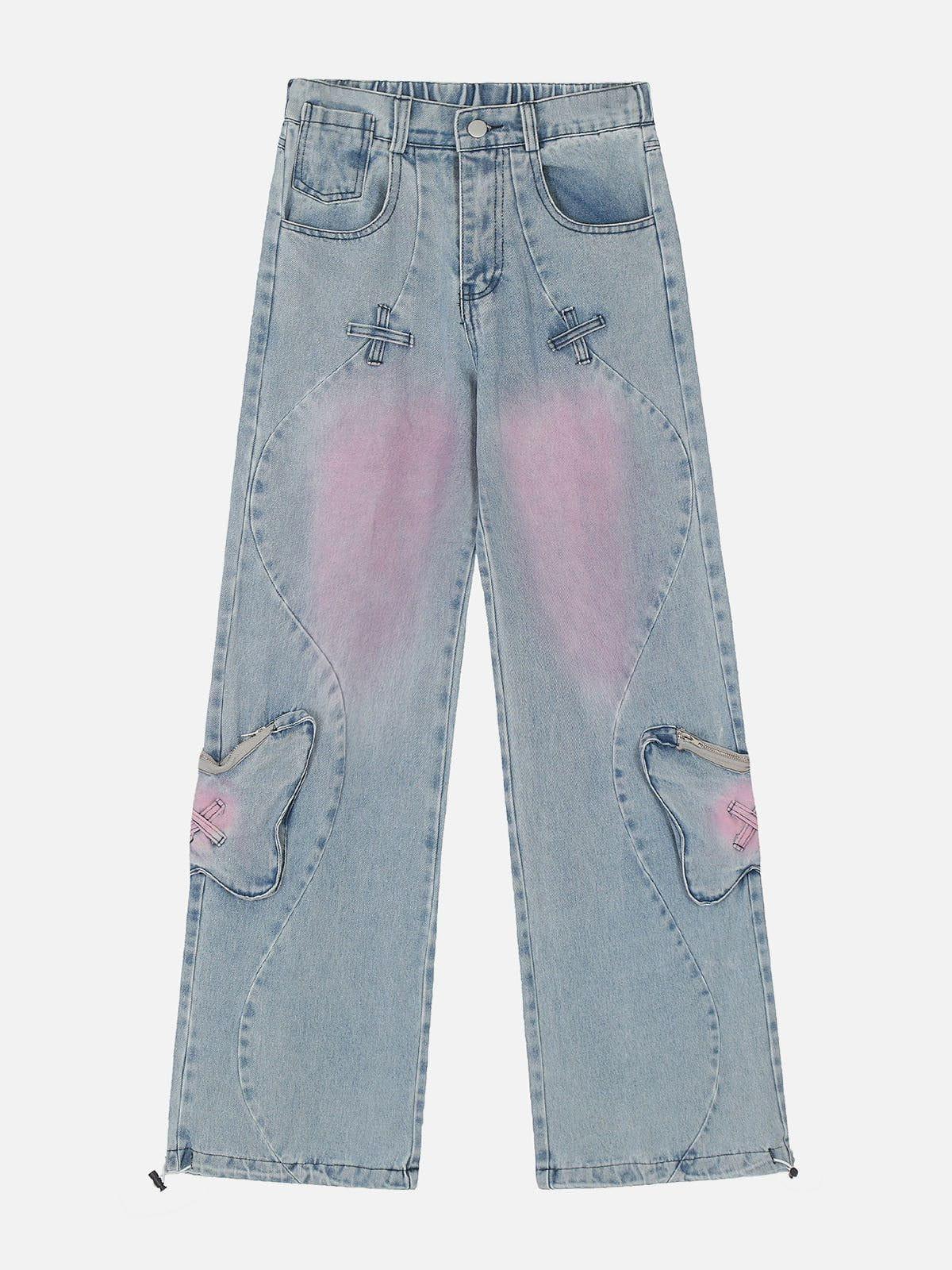 Aelfric Eden Butterfly Pocket Washed Jeans Female Product Image