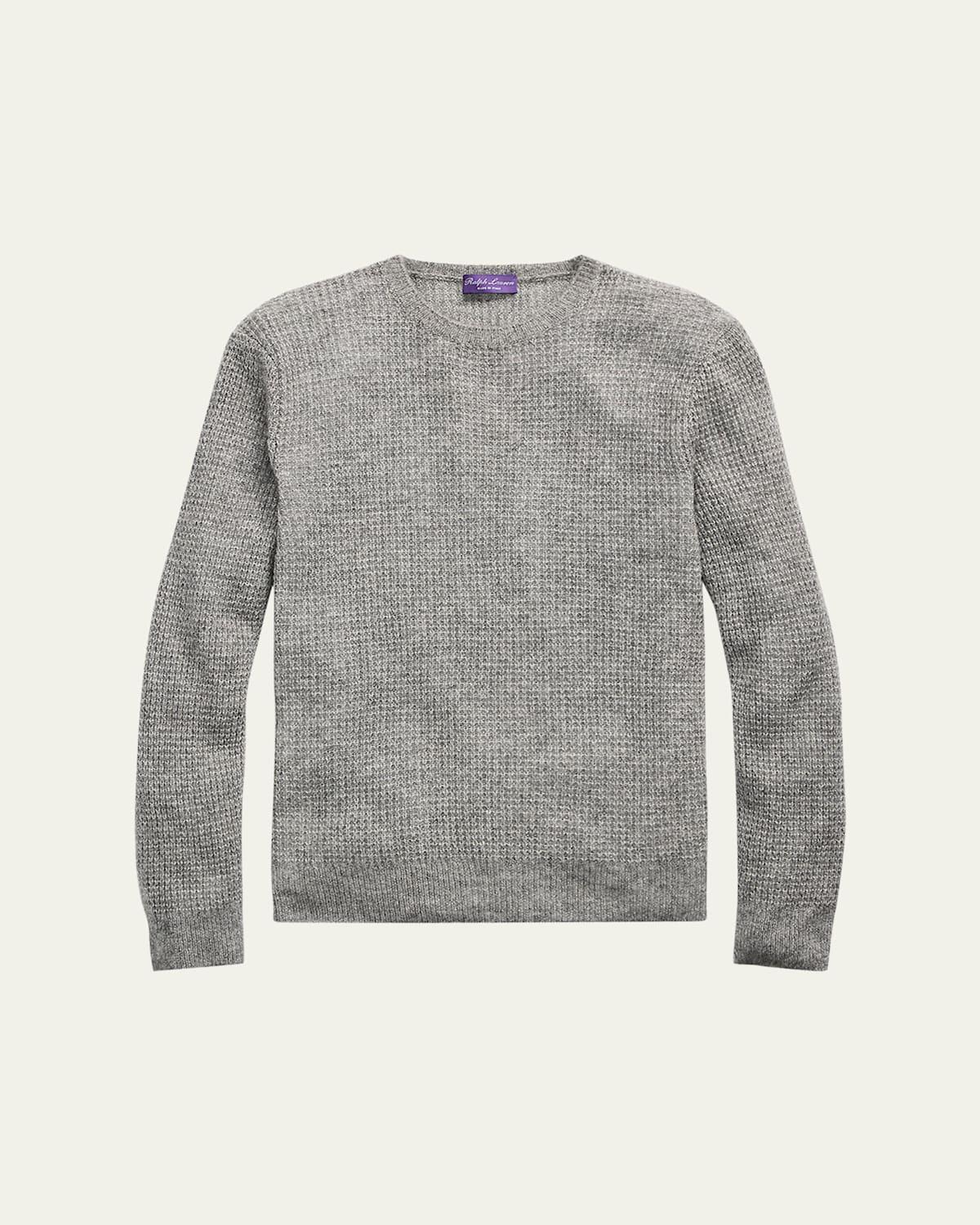 Mens Cashmere-Silk Long-Sleeve Sweater Product Image