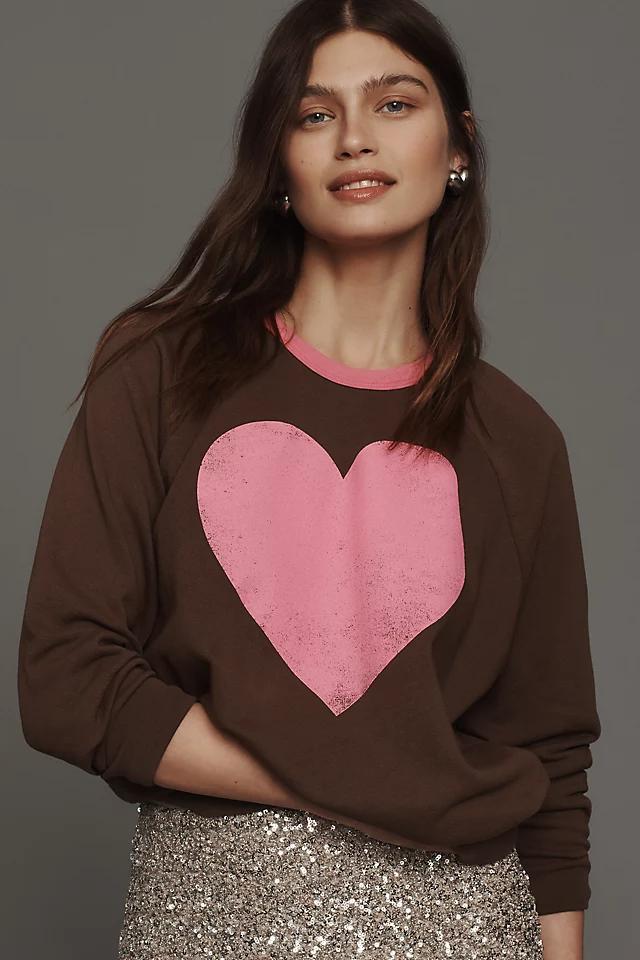 Letluv Heart Ringer Graphic Sweatshirt Product Image