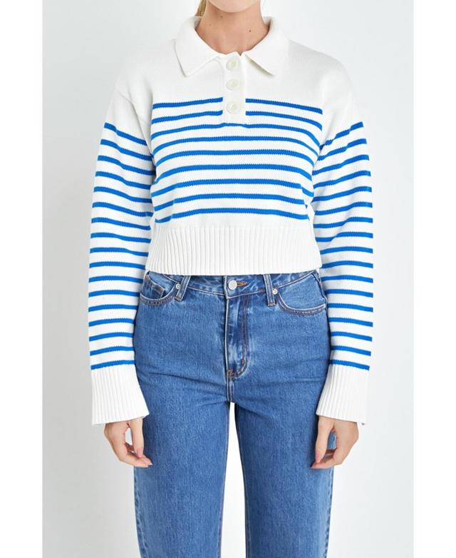 Womens Stripe Knit Top Product Image