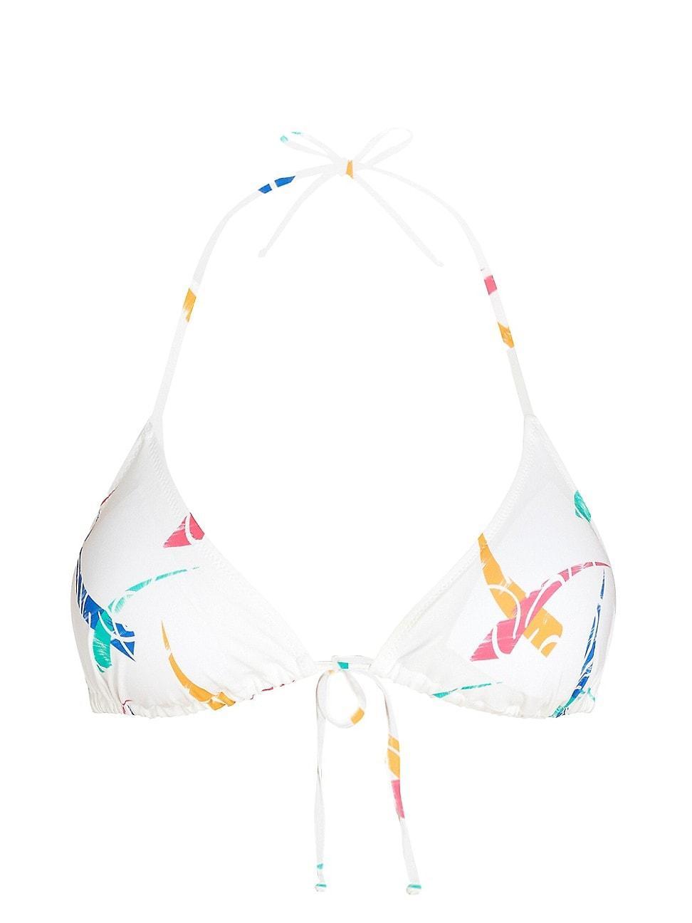 Womens Lisbon Printed Triangle Bikini Top Product Image