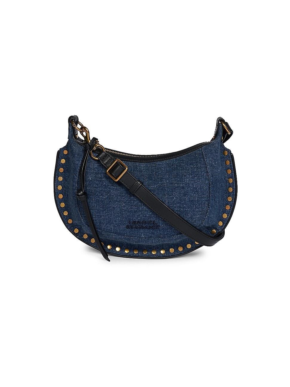 Womens Oskan Moon Studded Denim Shoulder Bag Product Image