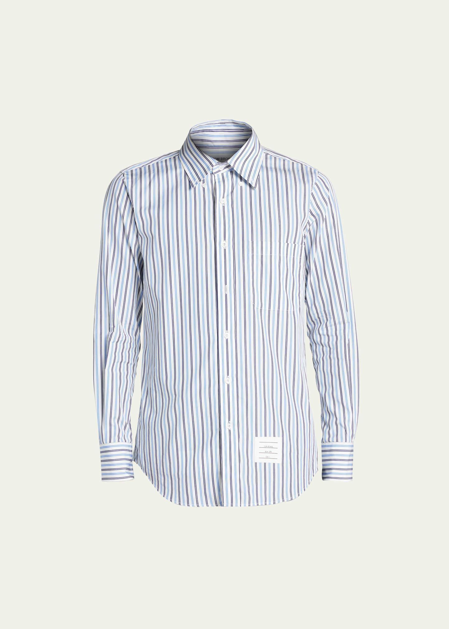 Mens Bank Stripe Poplin Dress Shirt Product Image