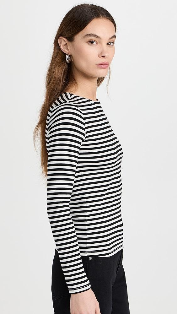 L'AGENCE Tess Crew Stripe Tee | Shopbop Product Image