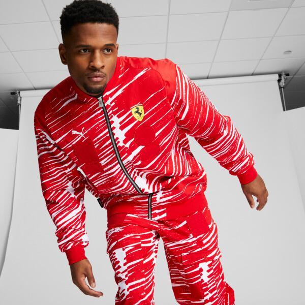 PUMA SCUDERIA FERRARI x JOSHUA VIDES Men's Race Jacket in Red Product Image