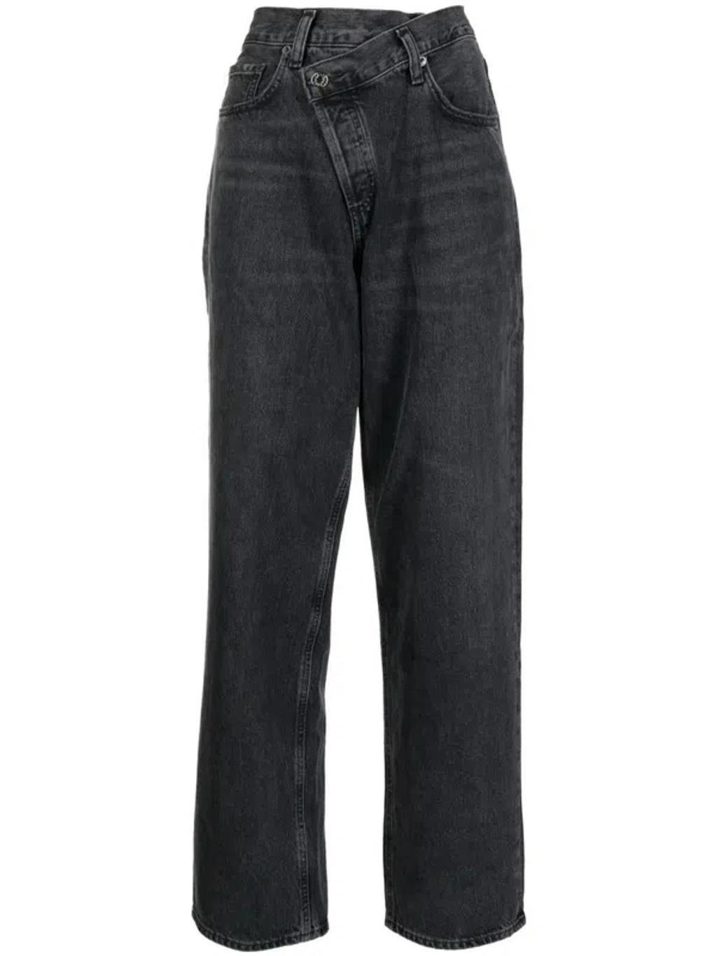 Crossover Straight-leg Jeans In Black Product Image