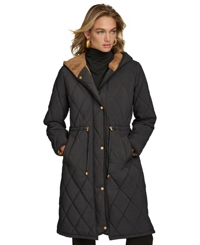 Donna Karan New York Womens Quilted Zip-Front Anorak Product Image