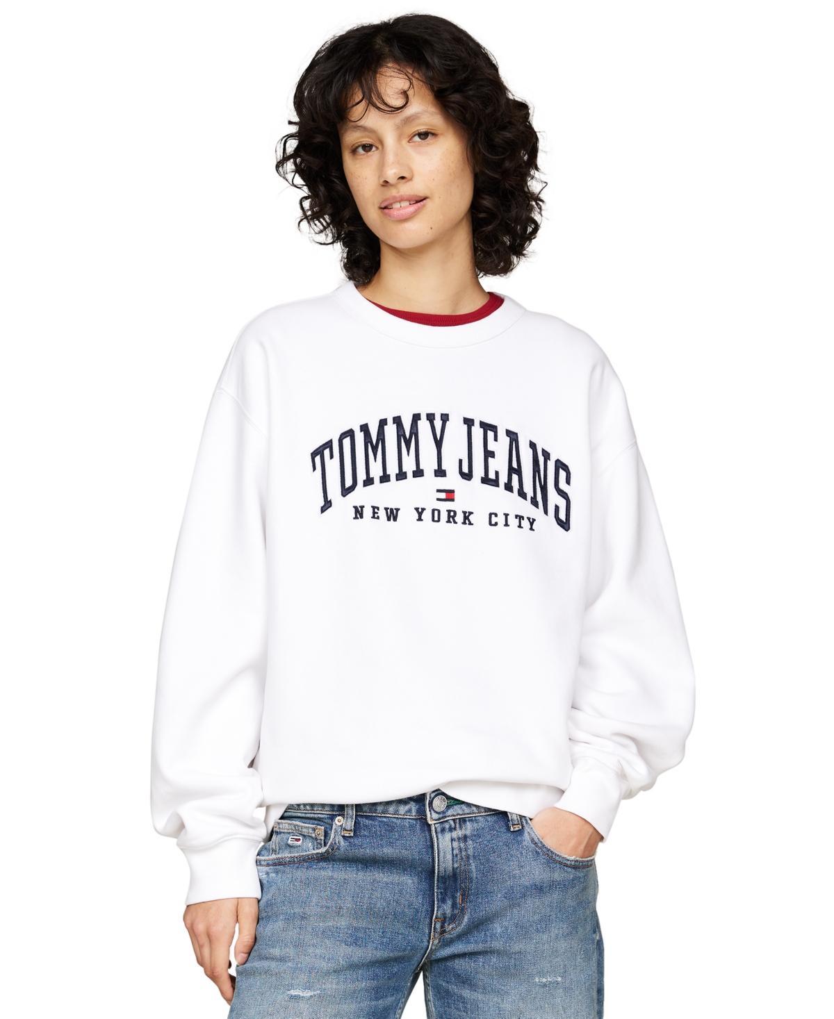 Tommy Jeans Womens Varsity Crew Neck Relaxed Sweatshirt Product Image