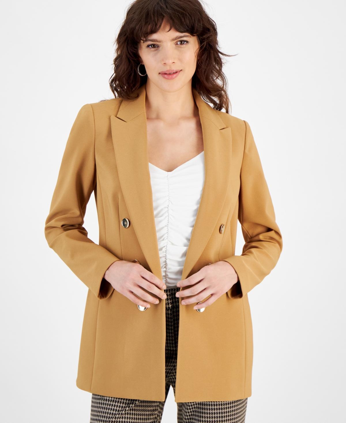 Women's Peak-Lapel Open-Front Long-Sleeve Blazer, Created for Macy's  Product Image