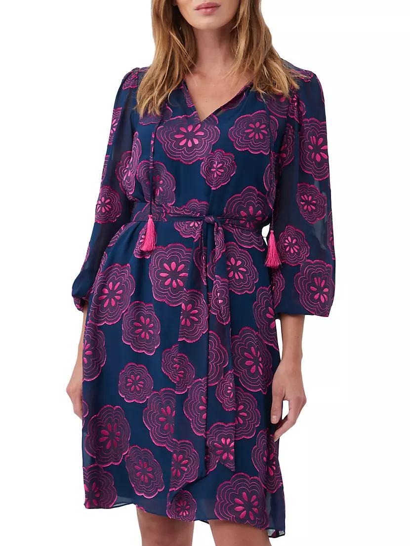 Tribeca Floral Silk-Blend Minidress Product Image