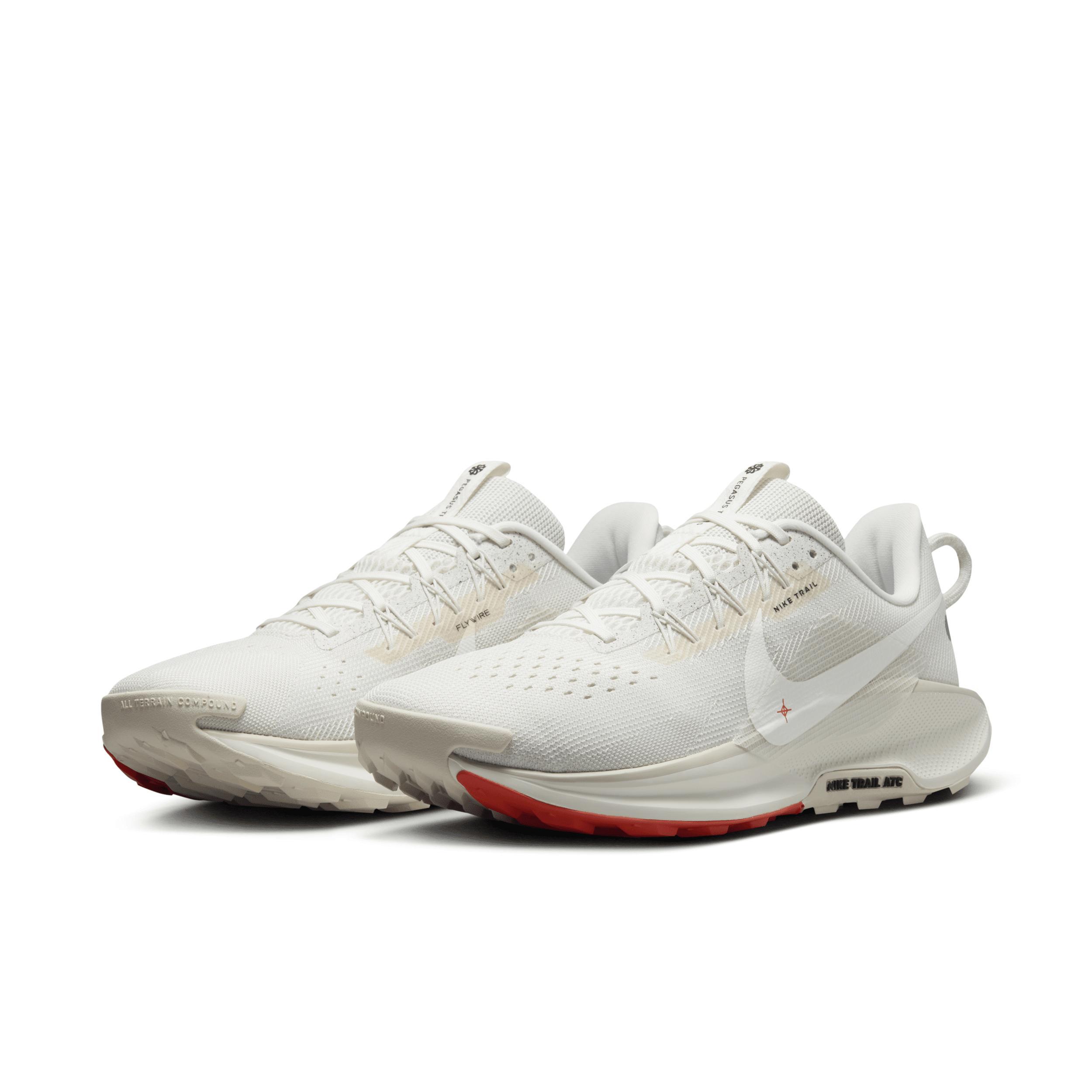 Nike Mens Reactx Pegasus Trail 5 - Running Shoes Phantom/Sail/Picante Red Product Image