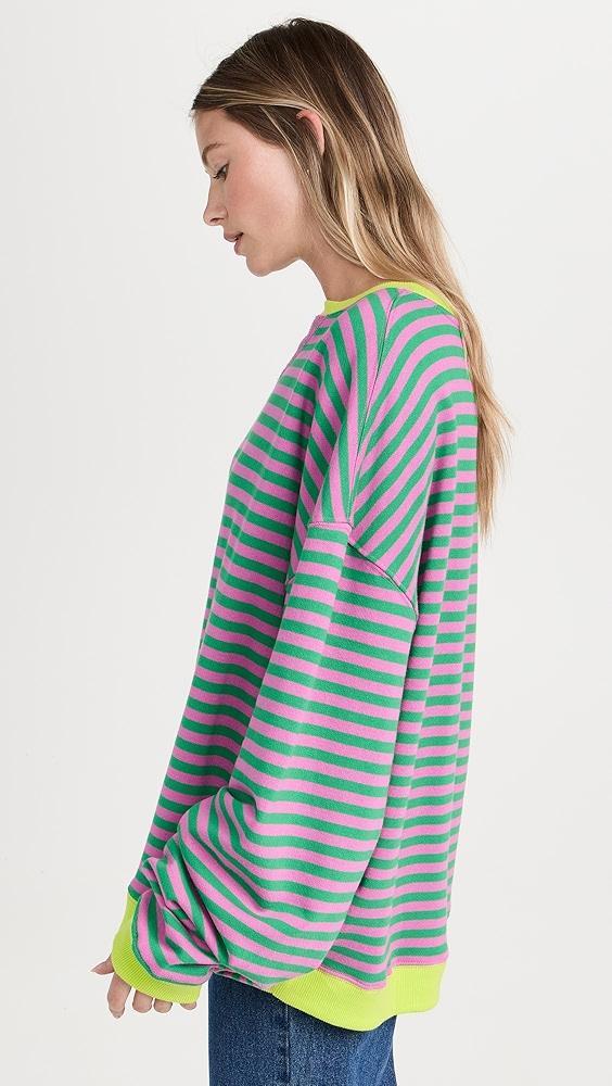 Free People Classic Striped Crew Sweatshirt | Shopbop Product Image