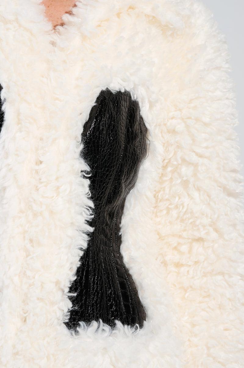 BUY ME ROSES CORSETED FUR COAT Product Image