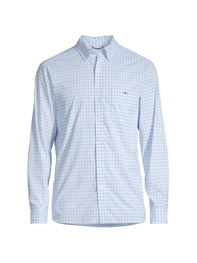 Mens On-The-Go Plaid Button-Front Shirt Product Image