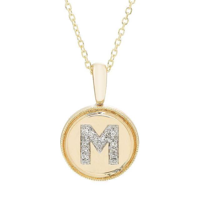 Diamond Accent Initial Pendant in 14k Rose - L Product Image