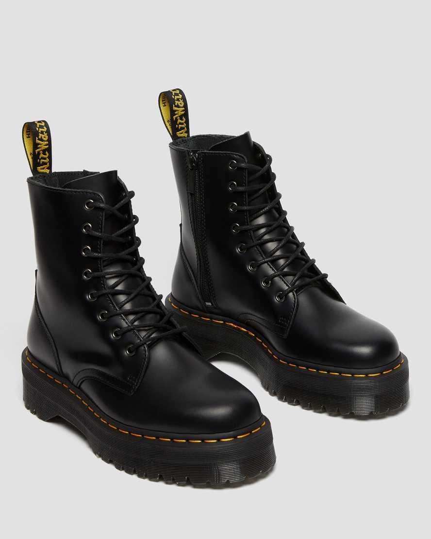 Dr. Martens Jadon 8-Eye Platform Boot Polished Smooth) Lace-up Boots Product Image