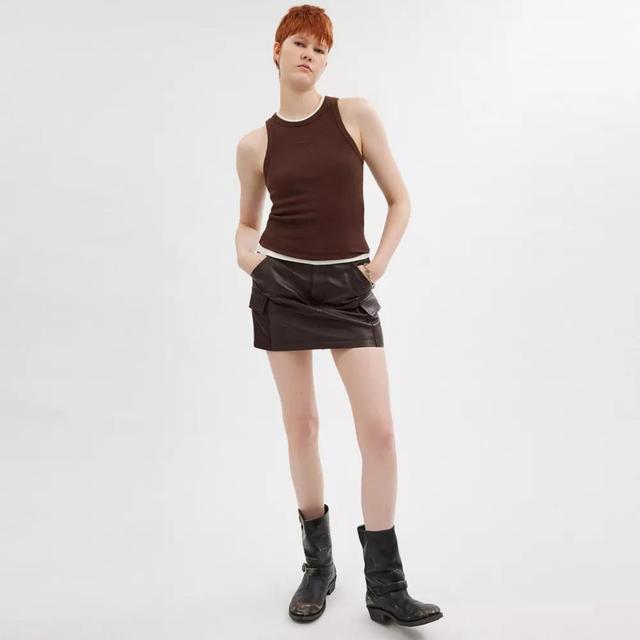 Ribbed Coach Script Tank Top Product Image